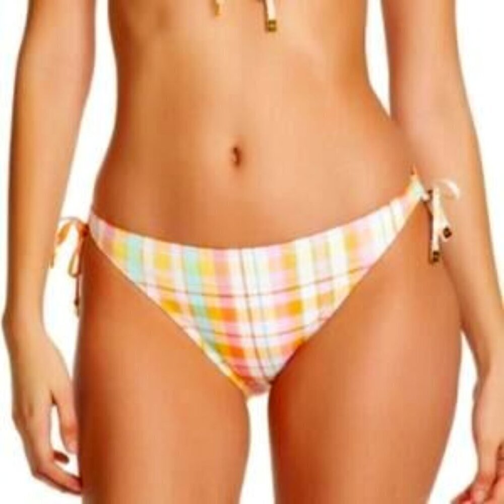 Bleu Rod Beattie Hip To Be Square Plaid Bikini Bottoms- Size 6
